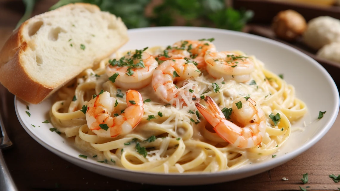 Creamy Garlic Shrimp Pasta